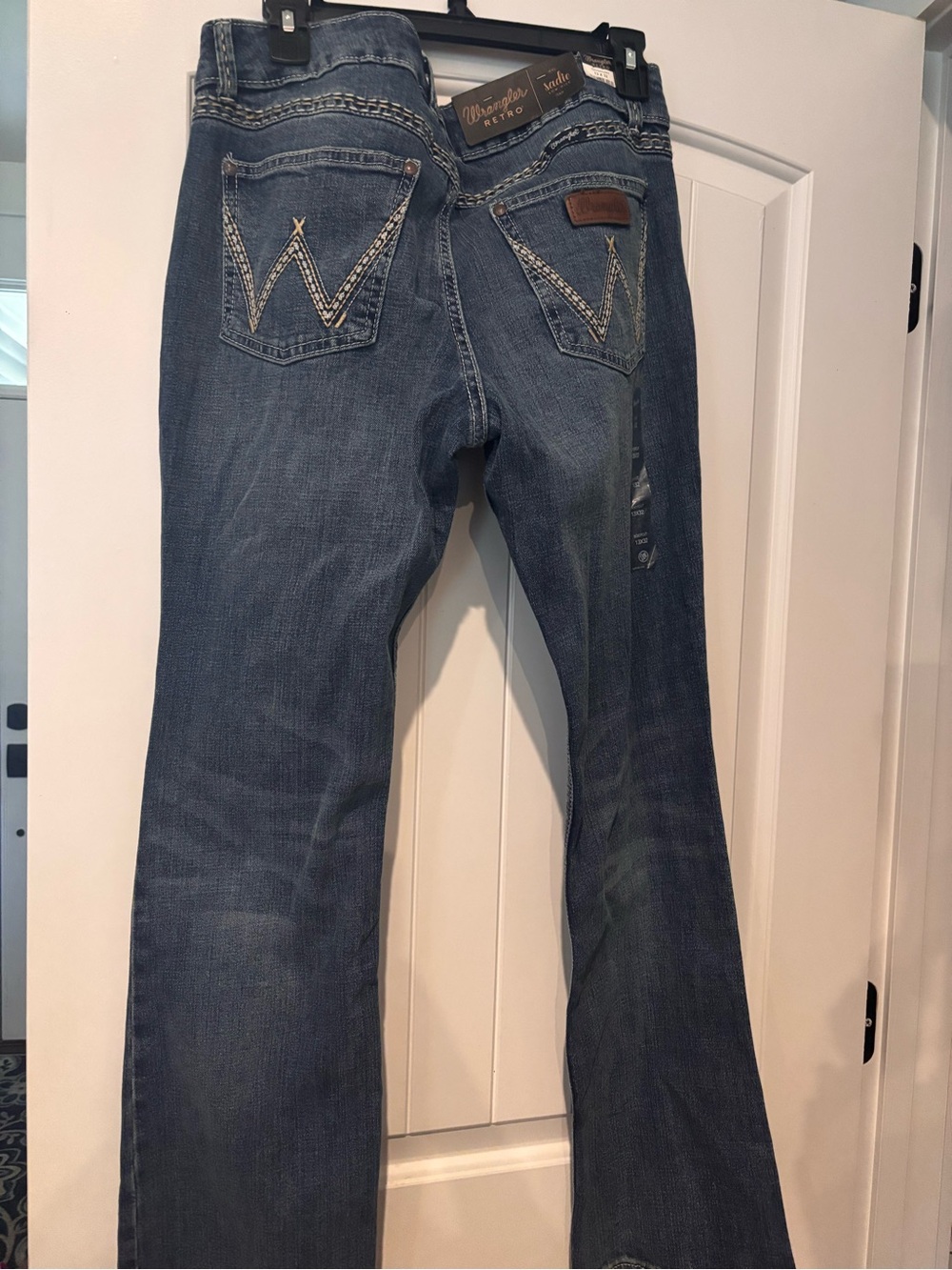 Wrangler Retro Dark Blue Flare Jeans for Women